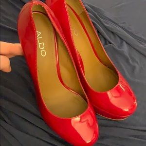 Ruby red high heels